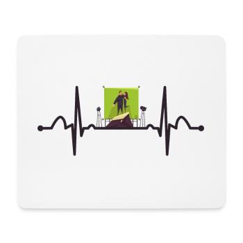 Schauspieler Herzschlag - Mousepad (Querformat) - Weiß - Vorne