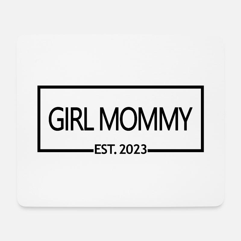 Mädchen Mama Est. 2023 Baby Shower Schwangerschaft Enthüllung - Mousepad (Querformat) - Weiß