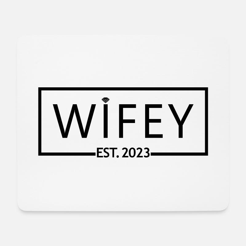 2023 Verlobung Brautdusche Hochzeit - Mousepad (Querformat) - Weiß