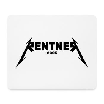 Metal Rentner 2025 Ready to Rock - Rente - Mousepad (Querformat) - Weiß - Vorne
