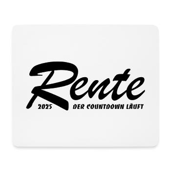 Rente 2025 der Countdown läuft Ruhestand - Pension - Mousepad (Querformat) - Weiß - Vorne