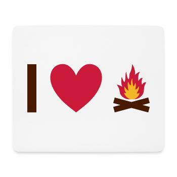 I love campfires - Mouse Pad (horizontal) - white - Front