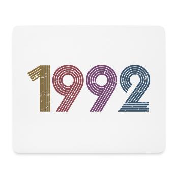 Cool Retro 1992, 30 Jahre alt, Geschenk zum 30. Geburtstag - Mousepad (Querformat) - Weiß - Vorne