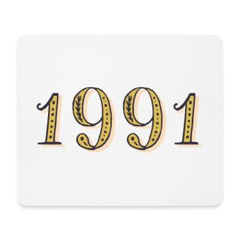 Cadeau d’anniversaire 1991 Vintage 1991  - Tapis de souris (format paysage) - blanc - Devant