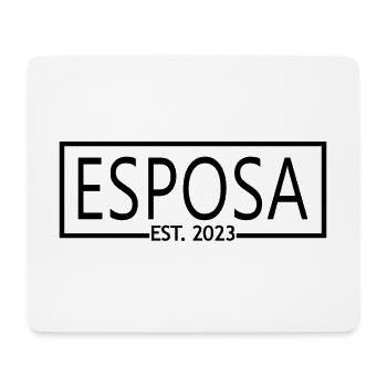 Esposa Est. 2023 Femme pour être mariée Mariage de couple - Tapis de souris (format paysage) - blanc - Devant