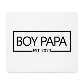 Boy Papa Est. 2023 Baby Shower Schwangerschaft Enthüllung - Mousepad (Querformat) - Weiß - Vorne