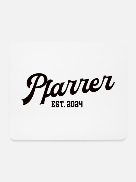 Pfarrer 2024 Geburtstag Jubiläum Kirche Geistliche - Mousepad (Querformat) - Weiß