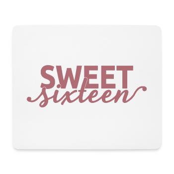Sweet Sixteen Mignon cadeau de 16 ans - Tapis de souris (format paysage) - blanc - Devant