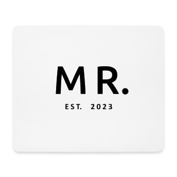 Mr. Est. 2023 Verlobung für die Hochzeitsfeier des Bräutigams - Mousepad (Querformat) - Weiß - Vorne