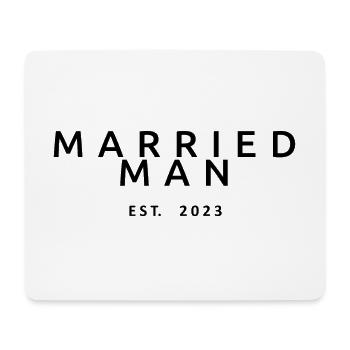 Married Man Est. 2023 Engagement Groom's Wedding - Mouse Pad (horizontal) - white - Front