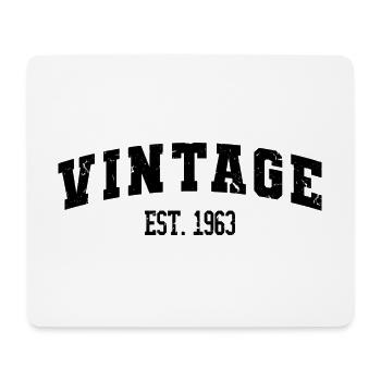 Jahrgang 1963 60. Geburtstag Herren Frauen 60 Jahre - Mousepad (Querformat) - Weiß - Vorne