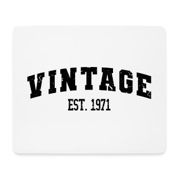 Vintage Est. 1971 52e anniversaire Hommes Femmes 52 ans - Tapis de souris (format paysage) - blanc - Devant
