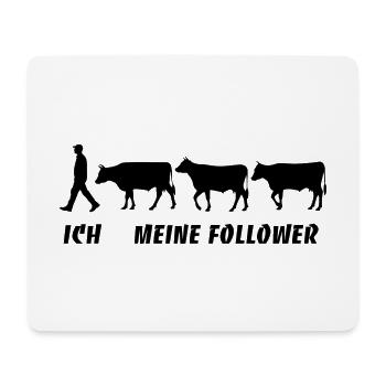 Ich Meine Follower Kühe Landwirt Bauer - Mousepad (Querformat) - Weiß - Vorne