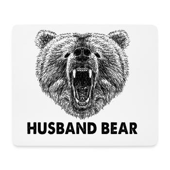 Cool Husband Bear Wild Grizzly Bear Funny Gifts. - Mouse Pad (horizontal) - white - Front