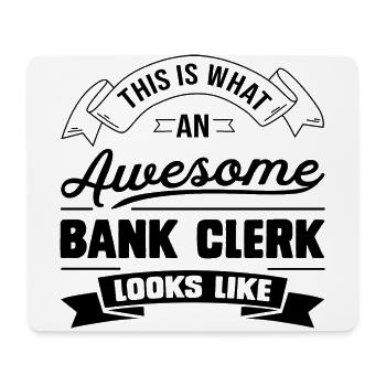 This Is What An Awesome Bank Clerk Looks Like Book - Mousepad (Querformat) - Weiß - Vorne
