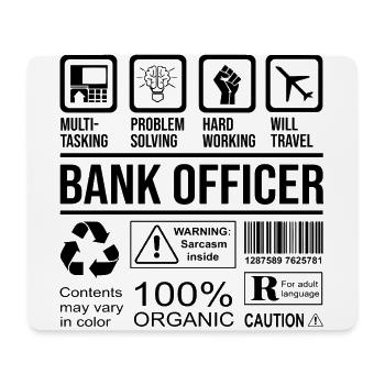 Bank Officer Limited Edition Banker Bank Clerk Fin - Mousepad (Querformat) - Weiß - Vorne