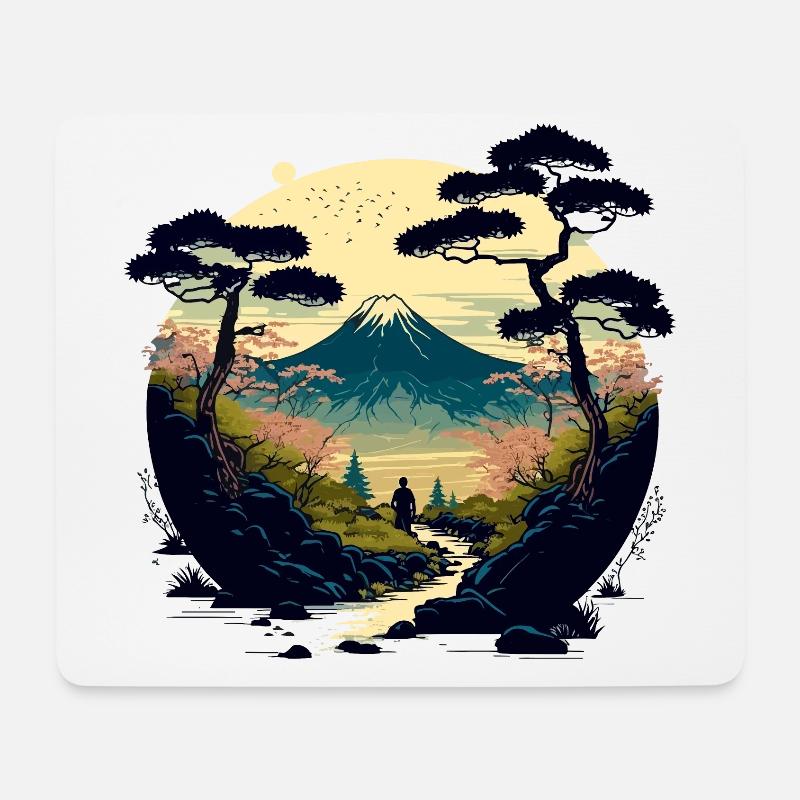 Kirschbaum - Mousepad (Querformat) - Weiß