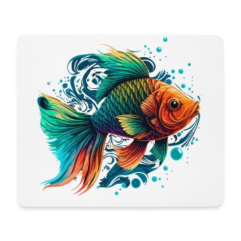 Rainbow Fish Illustration - Mouse Pad (horizontal) - white - Front