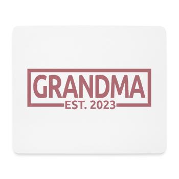 Grand-mère Est. 2023, Grand-mère à être, Révélation de grossesse - Tapis de souris (format paysage) - blanc - Devant