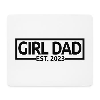 Mädchen Papa Est. 2023 Baby Shower Schwangerschaft Enthüllung - Mousepad (Querformat) - Weiß - Vorne