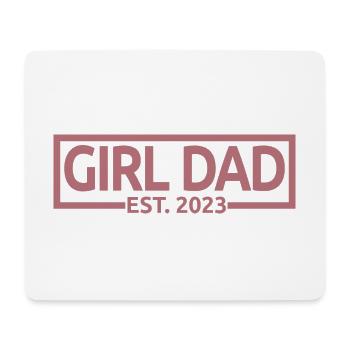 Mädchen Papa Est. 2023 Baby Shower Schwangerschaft Enthüllung - Mousepad (Querformat) - Weiß - Vorne