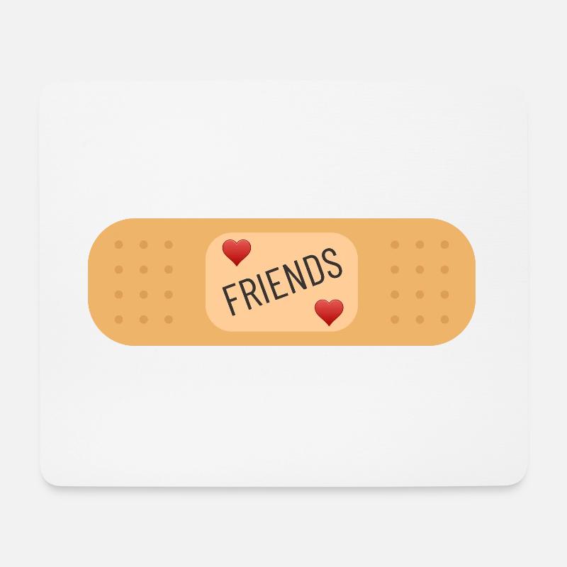 Des amis aident avec le deuil - Tapis de souris (format paysage) - blanc