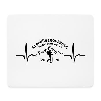 Alpenüberquerung 2025, Oberstdorf Meran, Wandern - Mousepad (Querformat) - Weiß - Vorne