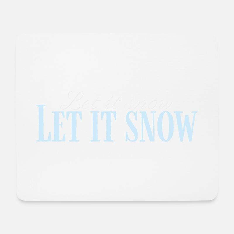Let It Snow Drehbuch Eisblau - Mousepad (Querformat) - Weiß