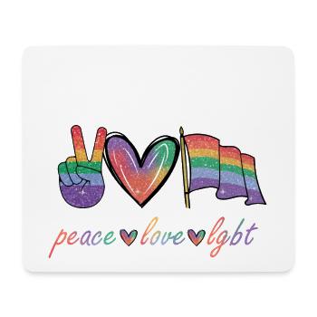 Gay Lesbian Rainbow T-Shirt Gift Idea - Mouse Pad (horizontal) - white - Front