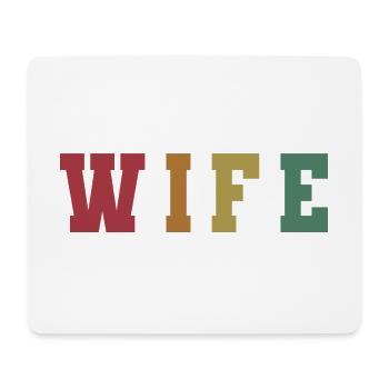 Retro Wife Matching Couple Wedding Party Mariage - Tapis de souris (format paysage) - blanc - Devant