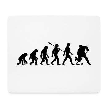 Evolution - Eishockey - Puck - Wintersport - Mousepad (Querformat) - Weiß - Vorne