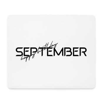 Septembre - Joyeux anniversaire - Tapis de souris (format paysage) - blanc - Devant