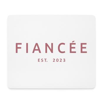 Fiancée Est. 2023 Fiançailles Douche nuptiale Mariage - Tapis de souris (format paysage) - blanc - Devant