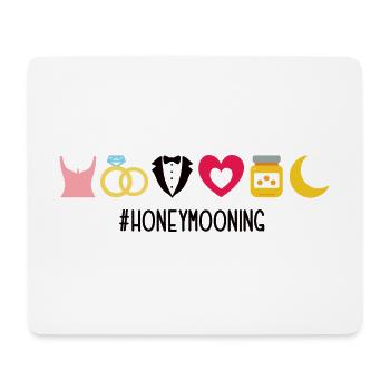#Honeymooning Flitterwochen Hochzeit Reise Urlaub - Mousepad (Querformat) - Weiß - Vorne