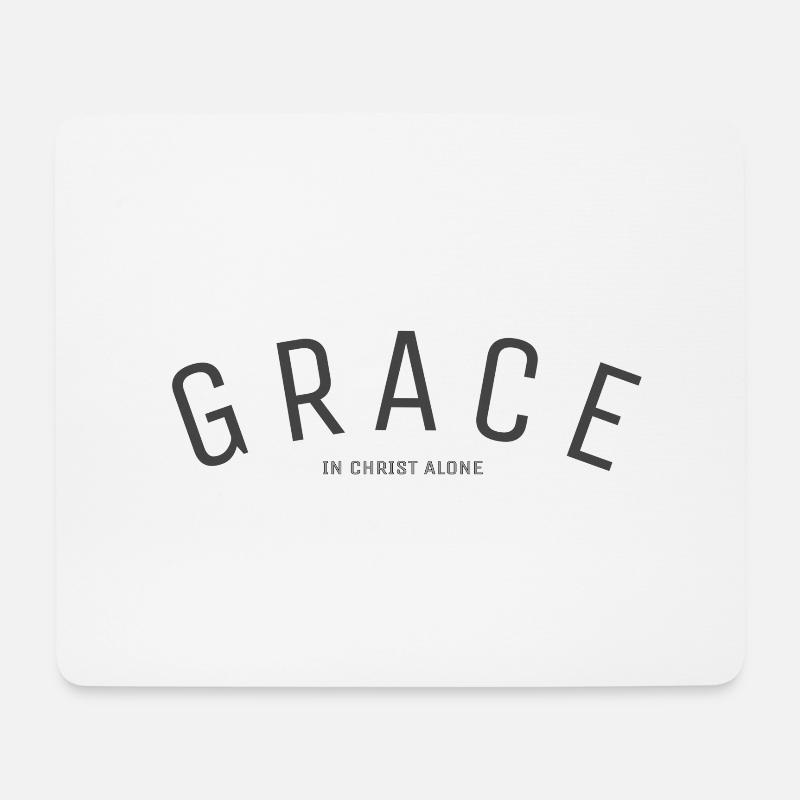 GRACE in CHRIST alone [understatement] - Mousepad (Querformat) - Weiß