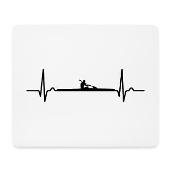 ECG Curve - Heart Curve - Canoe Racing - Kayak - Mouse Pad (horizontal) - white - Front