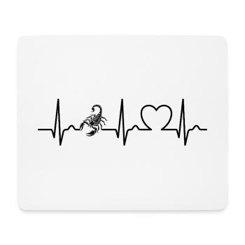 Scorpion - Dard empoisonné - Pouls - Courbe cardiaque - ECG - Tapis de souris (format paysage) - blanc - Devant