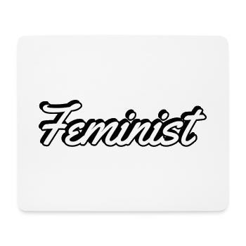 Feminist Script on Apparel - Mouse Pad (horizontal) - white - Front