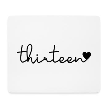 Cute 13th Birthday Gift 13 Years Old - Thirteen - Mouse Pad (horizontal) - white - Front