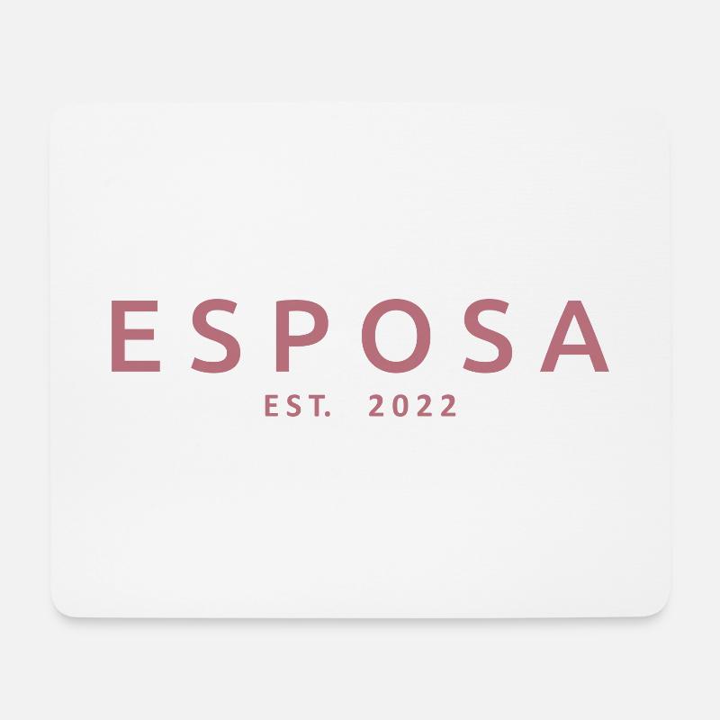 Esposa Est. 2022 Verlobung Brautdusche Hochzeit - Mousepad (Querformat) - Weiß