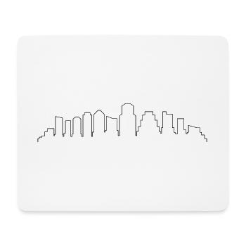 Silhouette de la skyline d’Austin - Tapis de souris (format paysage) - blanc - Devant