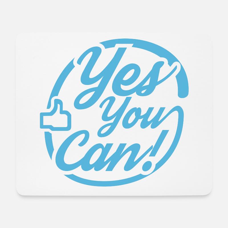 yes you can - Mousepad (Querformat) - Weiß