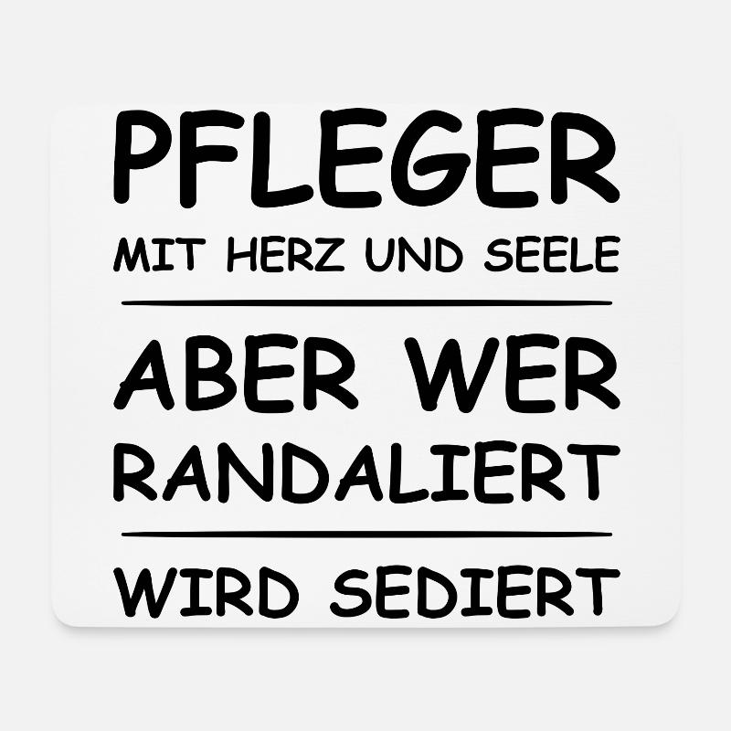 Pfleger Mit Herz Und Seele - Mousepad (Querformat) - Weiß