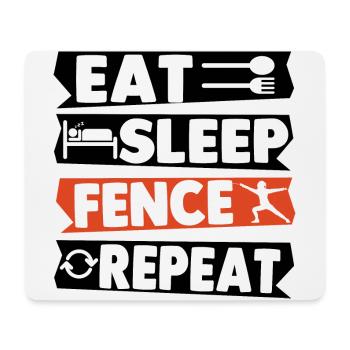 Eat Sleep Fence Repeat - Mousepad (Querformat) - Weiß - Vorne