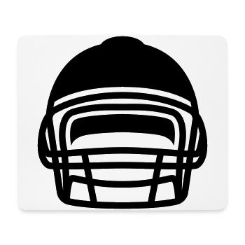 Football Helm - Mousepad (Querformat) - Weiß - Vorne