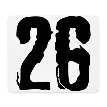 26 Zahl Trikot - Mousepad (Querformat) - Weiß - Vorne