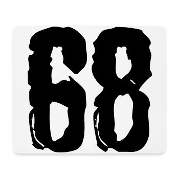 68 Zahl Trikot - Mousepad (Querformat) - Weiß - Vorne