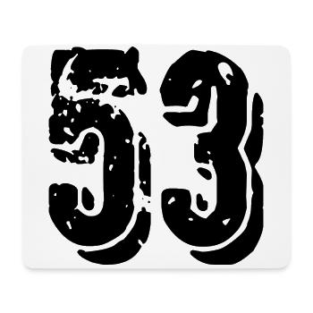 Maillot à 53 numéros - Tapis de souris (format paysage) - blanc - Devant