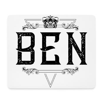 Nom de Ben - Tapis de souris (format paysage) - blanc - Devant