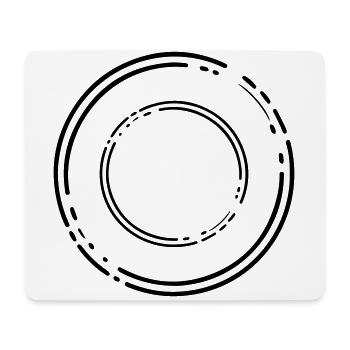 Conception de cercle - Tapis de souris (format paysage) - blanc - Devant